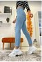 Mom Jeans Light Blue Mom High Waist Denim Pants Lycra Colorfast Extra Comfortable - 2