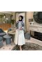Women's Navy Blue White Floral Embroidered Ribbed Linen Seasonal Jacket - 6