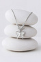 Minimal Butterfly Figured Pinterest Women's Necklace with Stones - 2