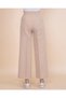 Rosse Gold Beige Double Buttoned Women's Loose Fabric 90's Super High Loose Leg Palazzo Trousers - 6