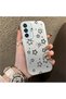 Samsung Galaxy M15 Compatible, Star Patterned, Luxurious and Stylish Shock Resistant Case