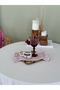 Rosy Single Linen Ruffled Tray Cover - 3