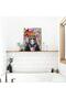 ALAYRA Gorilla with a Crown Street Art graffiti poster | pop art | Funny Animal Modern Graffiti Monkey Art on Canvas Pop Wall Art Print Picture for Living Room Home Decor40X30 CM - 2