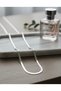 Silver Color Italian Crushed Flat Chain Necklace