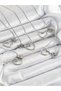 Hearted Letter Silver 316L -M Letter- Stainless Steel Necklace -702