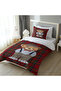 Teddy Bear and Plaid Duvet Cover Set - 2