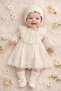 PUGİ GIRL 0/3-3/6 MONTH LOTUS NATURAL PRAYER SET