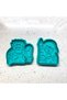 Set of 2 Stone Age Characters Cookie Molds |   Caveman with Club and Woman with Spear