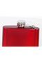 Stainless Steel Liquor Flask 4 Shot Glasses & Funnel Set 8oz 240 ml Camping Outdoor Pocket Flask Red - 7