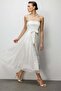 Strapless Dress with Ribbon Detail - 3