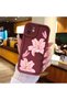 Samsung Galaxy A23 Compatible Silicone Material Shockproof Maroon Color Case Lily Pattern - 4