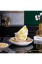 12-Piece Gold and White Floral Pattern Ceramic Dinnerware Set - 5