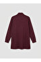 Lcw modest burgundy turtleneck women's sweatshirt tunic - 2
