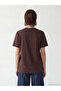 Brown Crew Neck Women's T-Shirt (S6) - 4