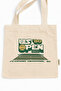 Retro 1980 Us Open Printed Canvas Tote Bag with Velcro and Internal Pocket