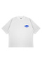 Unisex Women's and Men's Picante Blue Front and Back Printed Oversize Thick Fabric Relaxed Cut Cotton T-Shirt - 4