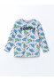 Esvab • Modern & Distinctive Zero Roba Collar Dizanor Printed Boys' Pajama Set - 2