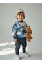 Baby Boy Cotton Tie-Dye Patterned Sweatshirt with Don'T Listen Written