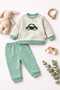Embossed Car Printed Baby Set Top and Bottom 100% Cotton - 7