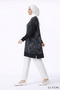 Black Silk Cupra Slit Mercerized Women's Knitwear Tunic - 4