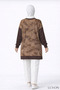 Brown Silk Cupra Slit Mercerized Women's Knitwear Tunic - 2