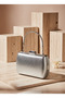 Silver Color Snake Shell Pattern Chain Strap Women's Evening Dress Bag - 2
