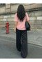Women's New York Casdall Printed Oversized T-Shirt and Baggy Sweatpants - Two-Piece Summer Tracksuit Set - 2