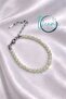 Natural White Stone Handmade Women's Bracelet Adjustable Stainless Steel Chain - 2