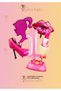 Kokoş Girl Themed Set - Cici Girl Themed Set Lipstick Bag Stiletto Pink Head Foil Balloon 1 Year Old