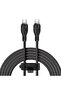 كابل شحن USB-C بطول 1.2 متر، أسود اللون - 2