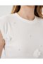 929 Short Sleeve Knitted Blouse - White - 5