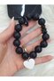 iPhone 13 Pro Compatible Love Heart Shiny Case with Bead Bracelet - 5