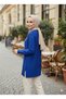 Women's Ribbed Raglan Sleeve Hijab Knitwear Tunic Sweater - 2