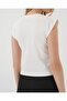 929 Short Sleeve Knitted Blouse - White - 6