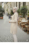Women's Ribbed Raglan Sleeve Hijab Knitwear Tunic Sweater - 3