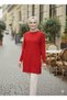 Women's Ribbed Raglan Sleeve Hijab Knitwear Tunic Sweater - 3