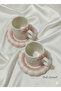 Handmade Pink Bow Design 4-Piece Coffee Cup Set for 2 People 90 Ml. - 3