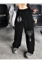 Unisex Spider Printed Baggy Cut Wide Leg Sweatpants