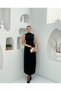Zero Sleeve Top Crepe Bottom Balloon Tulle Dress - 5