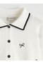 Polo Collar Bow Embroidered Girls' Knitwear Cardigan - 2