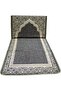 YU WELL Foldable Prayer Mat with Back Support & Carrying Bag, 2-in-1 Prayer Rug 110×60CM Grey - 3