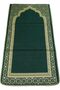 YU WELL Foldable Prayer Mat with Back Support & Carrying Bag, 2-in-1 Prayer Rug 110×60CM Green - 5