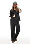 Black High Waist Wide Leg Floral Pants
