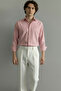 Men's Old Money Oversize Striped Linen Shirt - 2