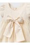 Baby Girl Ribbon Detailed Sequin Embroidered Dress 9-12-18-24 Months - 4