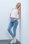 Maternity Stretchy Skinny Jeans with Elastic Waistband Light Blue