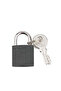Gray Padlock with Chain Dormitory Gym Military Cabinet Lock (3 mm Chain + 25 mm Padlock) - 2