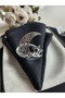 6 Pieces Ramadan Special Silver Crescent and Star Themed Plexiglass Napkin Ring Napkin Ring - 7