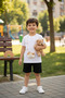 100% Cotton Men's T-Shirt and 100% Cotton Shorts Bermuda Two-In-One Set