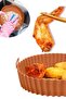 20 cm Round Silicone Airfryer and Oven Baking Mat Heat Resistant Fireproof Non-Stick Colorful - 4